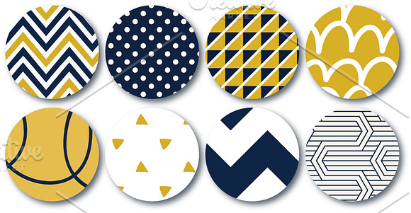 8 GA Tech inspired Seamless Patterns in Patterns - product preview 1