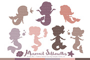 Mermaid Silhouettes in Buff