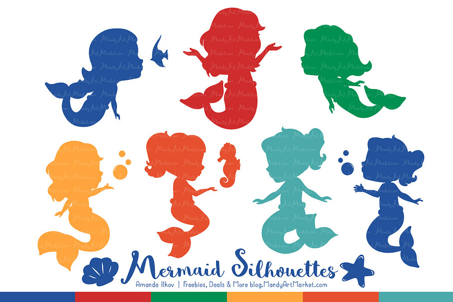 Crayon Box Boy Mermaid Clipart in Illustrations - product preview 8