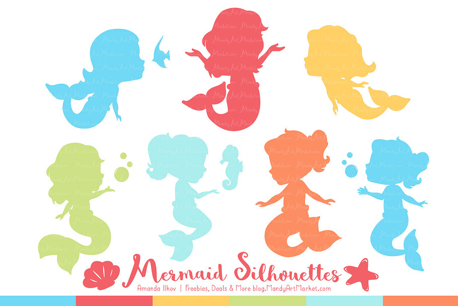 Mermaid Silhouettes in Fresh Boy in Illustrations - product preview 8