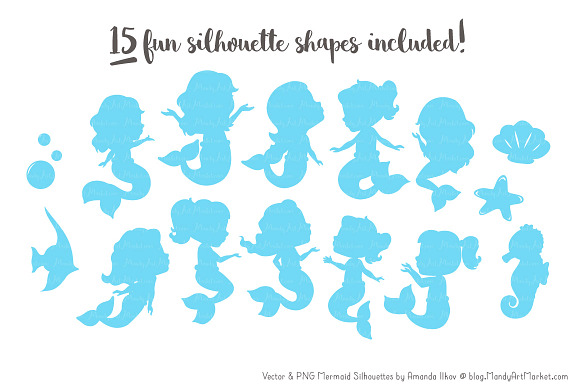 Mermaid Silhouettes in Fresh Boy in Illustrations - product preview 1