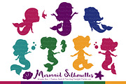 Mermaid Silhouettes in Jewel