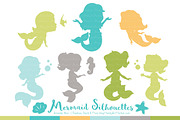 Mermaid Silhouettes in Land & Sea