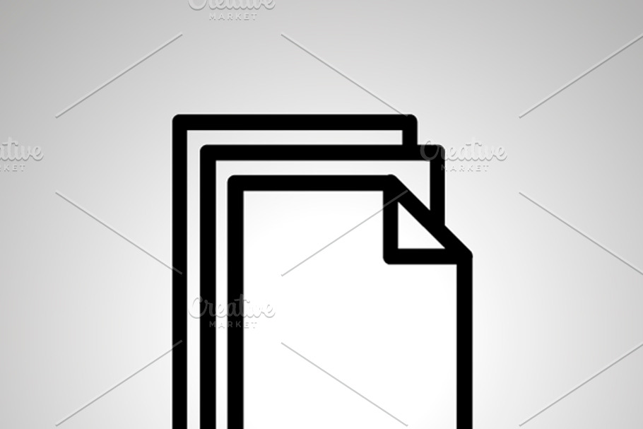 Black icon of pile of documents in Icons - product preview 8