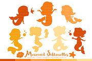 Shades of Yellow Mermaid Clipart