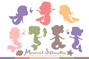 Mermaid Silhouettes in Wildflowers