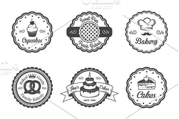 Vintage bakery emblems. Part 1 in Logo Templates - product preview 1