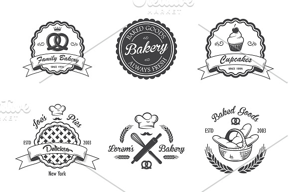 Vintage bakery emblems. Part 2 in Logo Templates - product preview 1