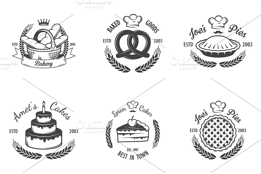 Vintage bakery emblems. Part 3 in Logo Templates - product preview 8