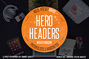 Hero Headers Mock-ups Set #1