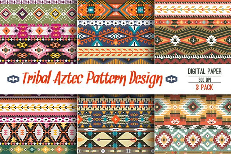 Collection Bright Aztec Patterns in Patterns - product preview 8