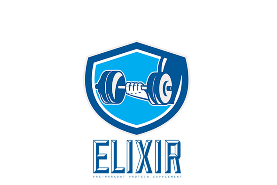 Elixir Pre-Workout Protein Supplemen in Logo Templates - product preview 8