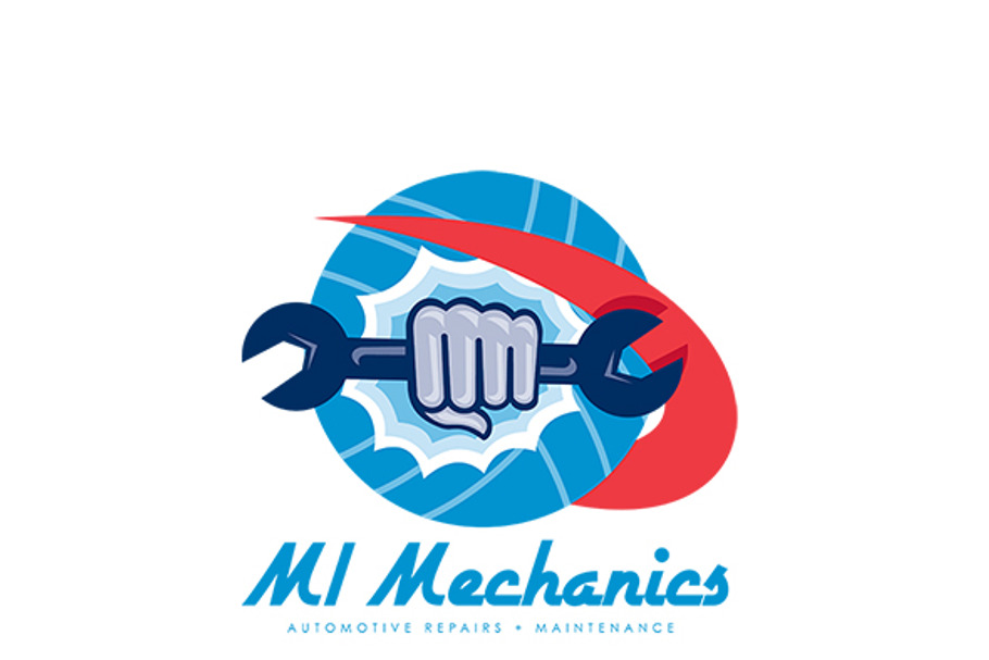 MI Mechanics Automotive Repairs Logo in Logo Templates - product preview 8