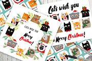 Cartoon Christmas Designs with Cats