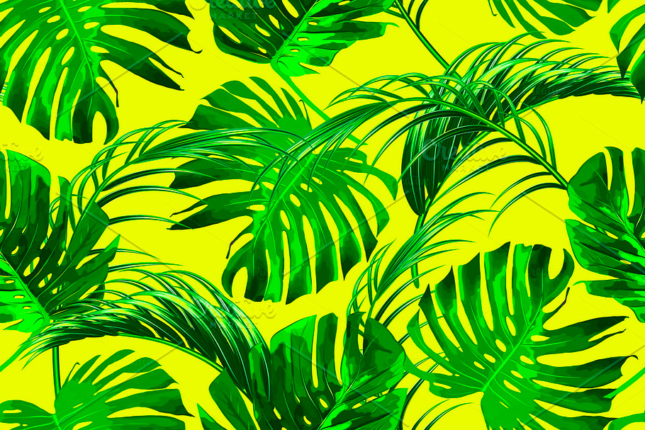 Tropical jungle leaves pattern in Patterns - product preview 8