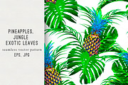 Pineapples,exotic leaves pattern