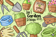 Kawaii Gardening Clipart