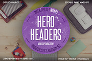 Hero Headers Mock-ups Set #3