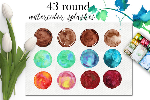 Watercolor LOGO creator kit in Illustrations - product preview 3