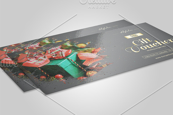 Christmas Gift Voucher template-V04 in Stationery Templates - product preview 3