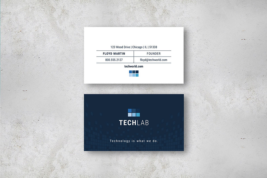 Technology U.S. sized Business Card in Business Card Templates - product preview 8