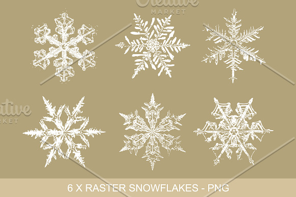 Gold Snowflakes Vector Clipart in Objects - product preview 2