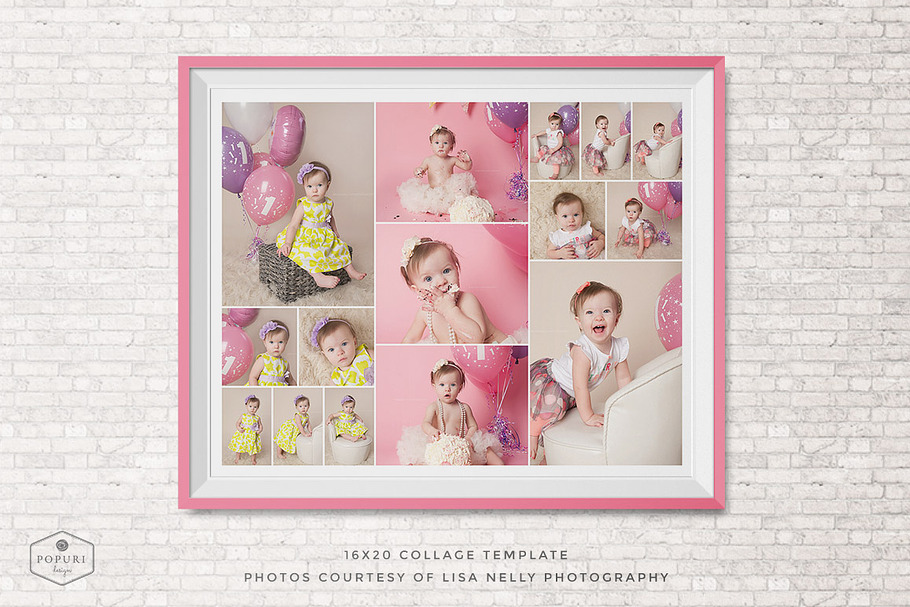 16x20 Photo Collage Board Template in Templates - product preview 8