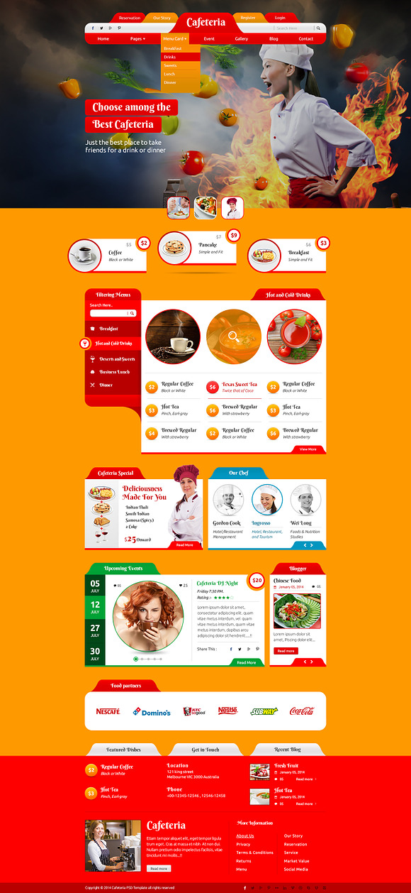 Cafeteria in Templates - product preview 2