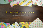 24 hand painted seamless patterns 3