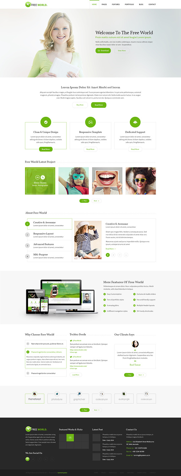 FREE World Multipurpose PSD Template in Templates - product preview 1