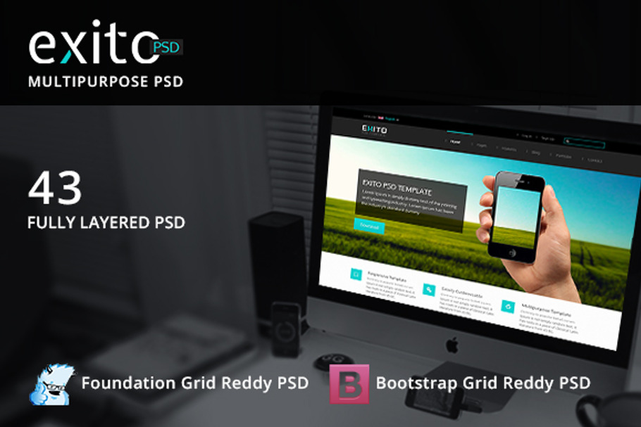 EXITO Multipurpose PSD Template in Templates - product preview 8