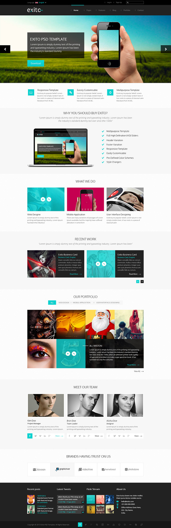 EXITO Multipurpose PSD Template in Templates - product preview 1