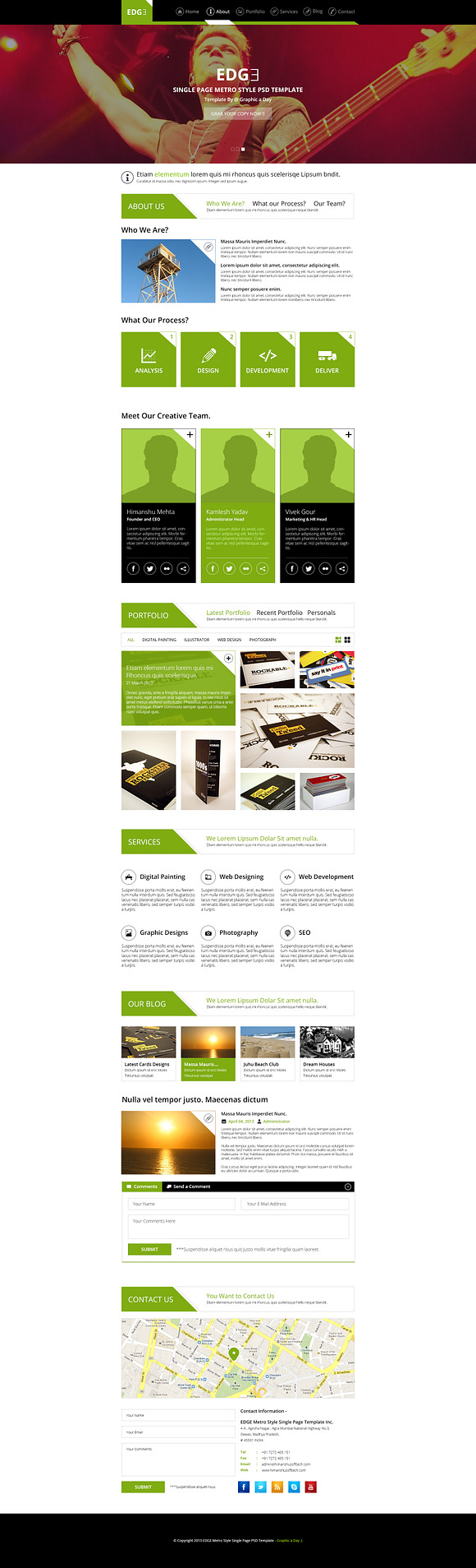 Single page EDGE PSD Template in Templates - product preview 1