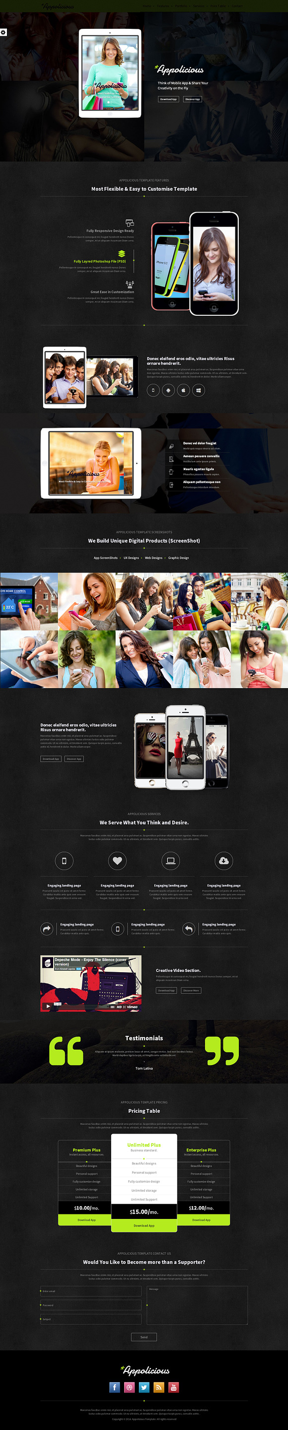 Appolicious App landing Page in App Templates - product preview 4