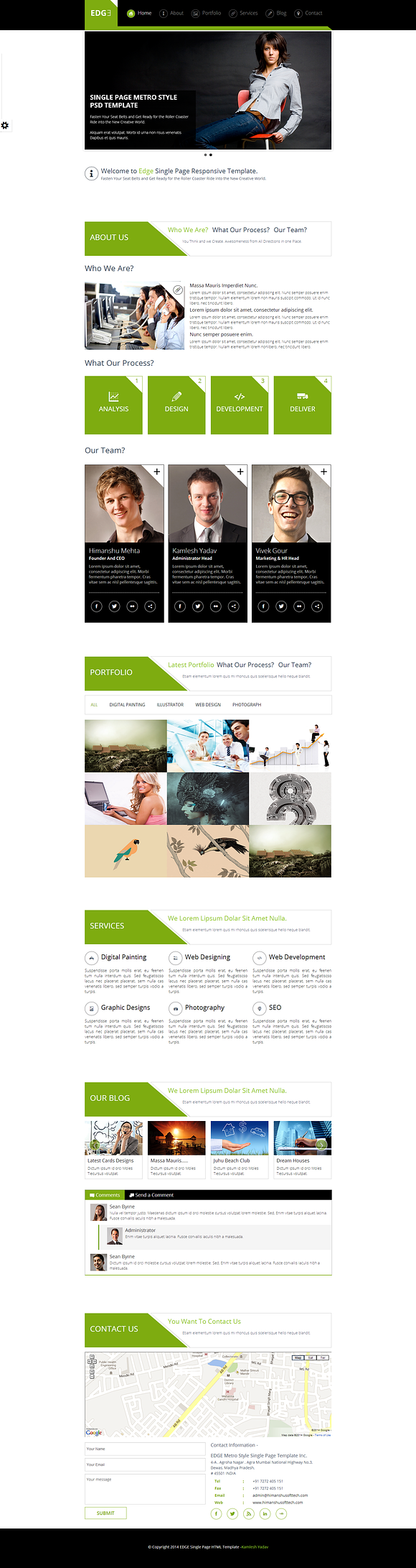 EDGE Single Page Reponsive Template in Landing Page Templates - product preview 2