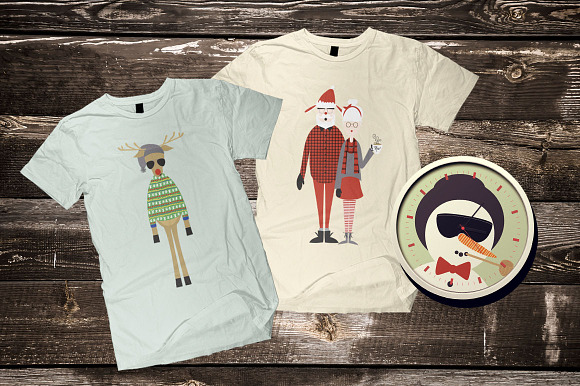 Hipster Mrs. Claus in Illustrations - product preview 3