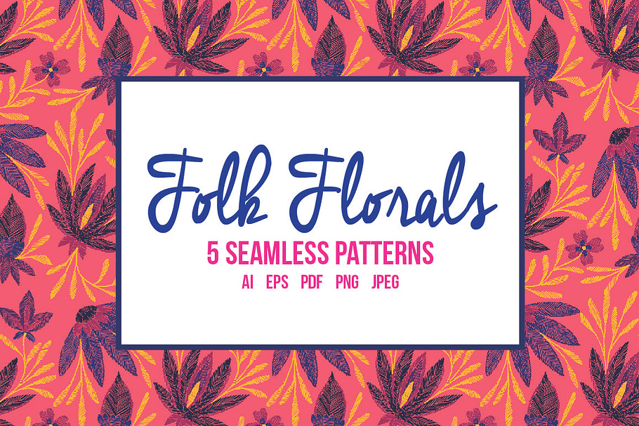 Folk Floral Patterns in Patterns - product preview 8