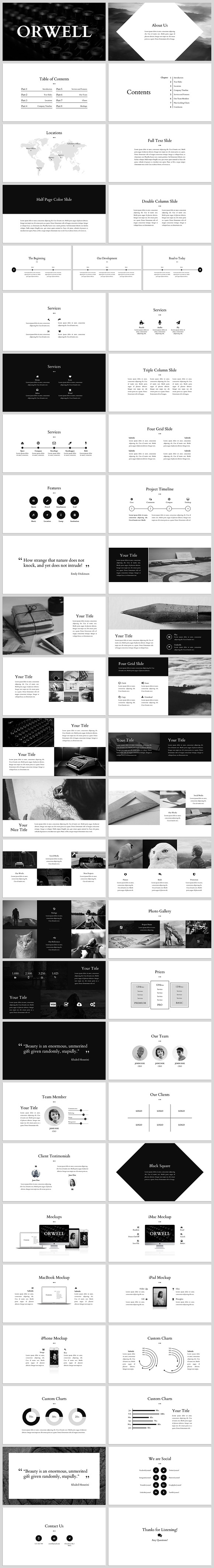 Orwell Presentation Template in Keynote Templates - product preview 2