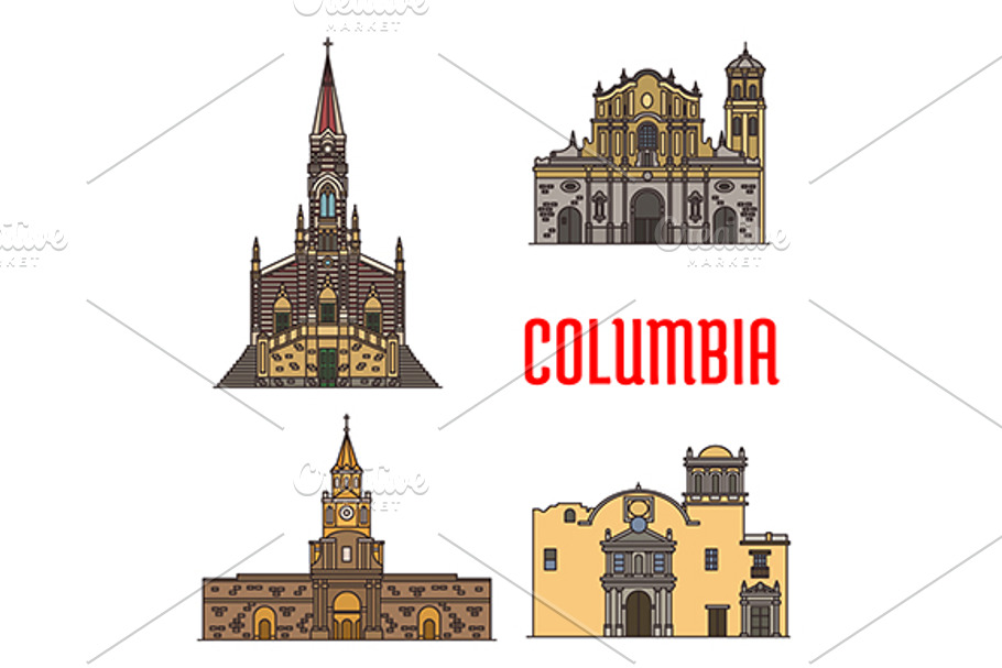 Colombia landmarks in Graphics - product preview 8