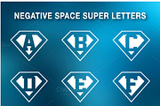Super letters - negative space
