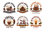Coffee vector emblems
