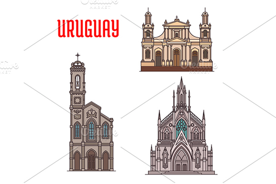 Uruguay travel landmarks in Graphics - product preview 8