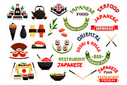 Japanese cuisine vector elements