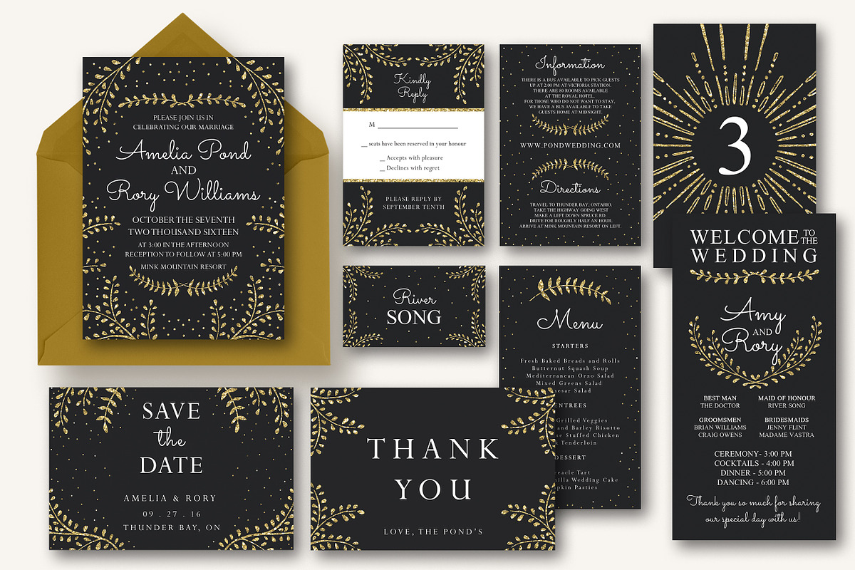 New Years Wedding Invitation Suite in Card Templates - product preview 8