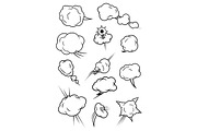 Cartoon comics cloud icons