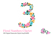 Hand painted Floral Number 3