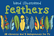 Hand Drawn Feather Clipart