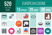 520 European Cuisine Icons