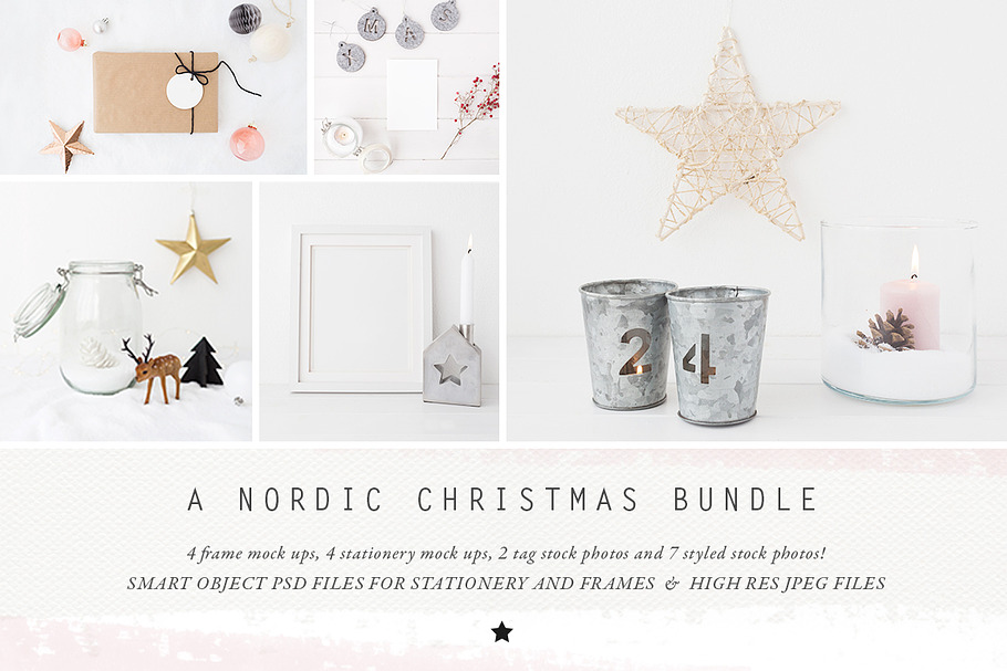 The Nordic Christmas mock up Bundle