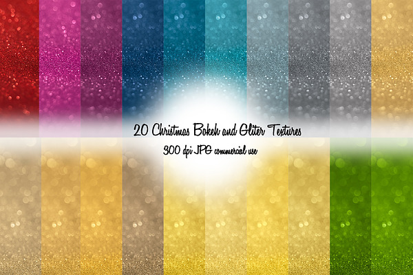 20 Christmas Bokeh and Glitter 